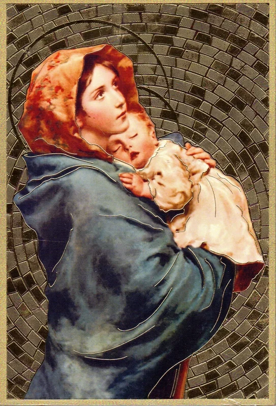 Plaque – Our Lady of the Way Gold 10x15cm
