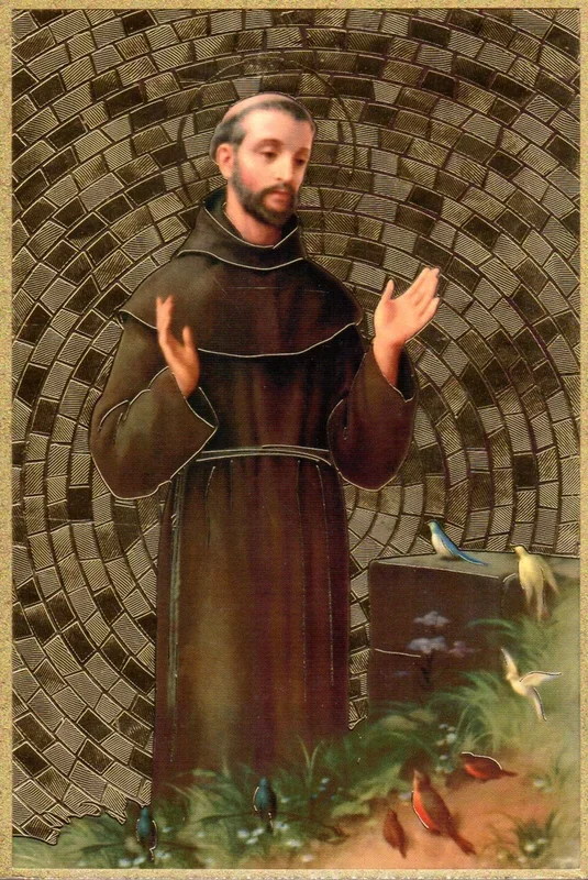 Plaque – St Francis of Assisi Gold 10x15cm
