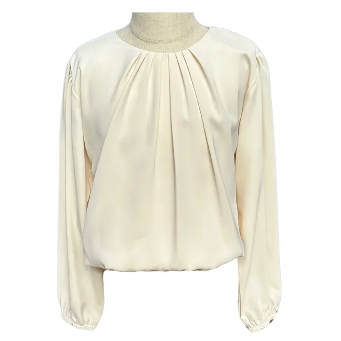 Pleat Collection Whip Cream Wren Top
