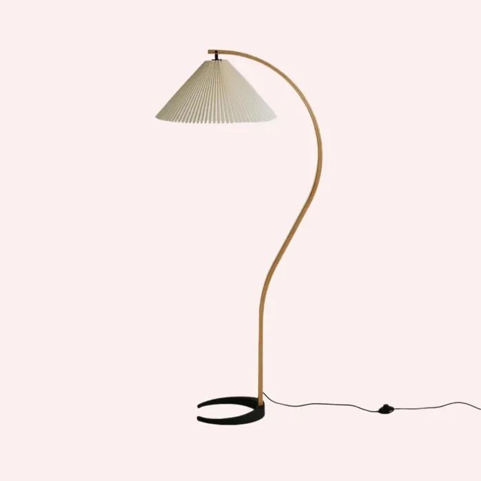 Pleated Floor Lamp – Cream