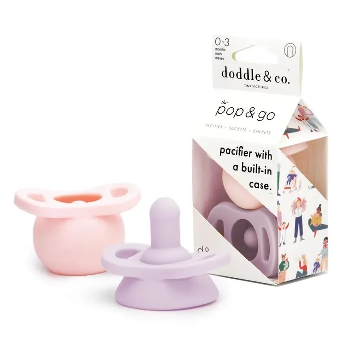 Pop & Go Pacifiers – Blush/lilac