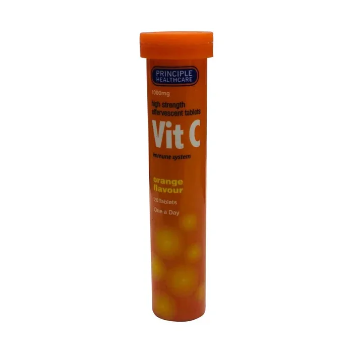 Principle High Strength Effervescent 1000 mg Vitamin C, 20 tablets