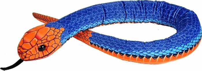 Printed Blue Coral Snake Stuffed Animal – 54 “