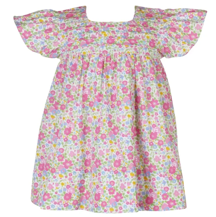 Priscilla Pleated Dress- Floral Fantasy