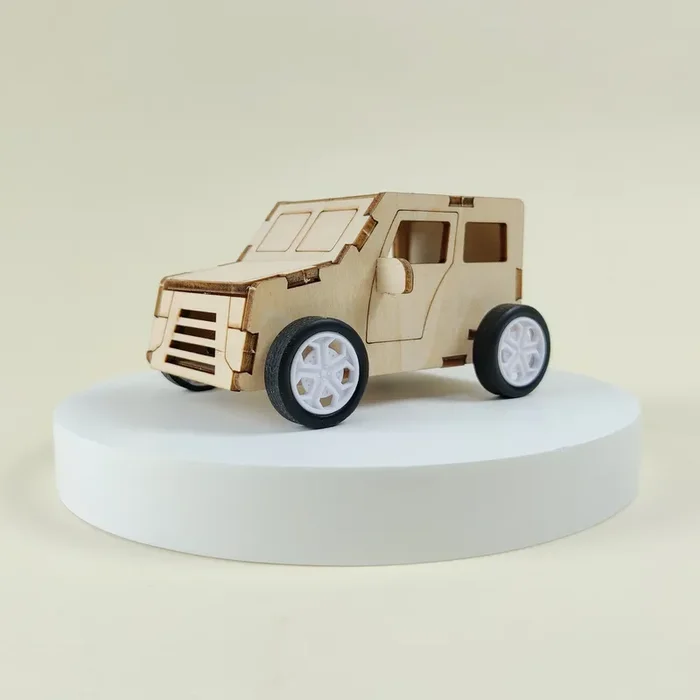 Pull String Car Diy Kit Diy Kit, Educational Stem Toy