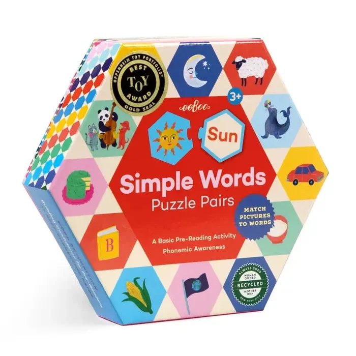 Puzzle Pairs – Simple Words (Hexagon)