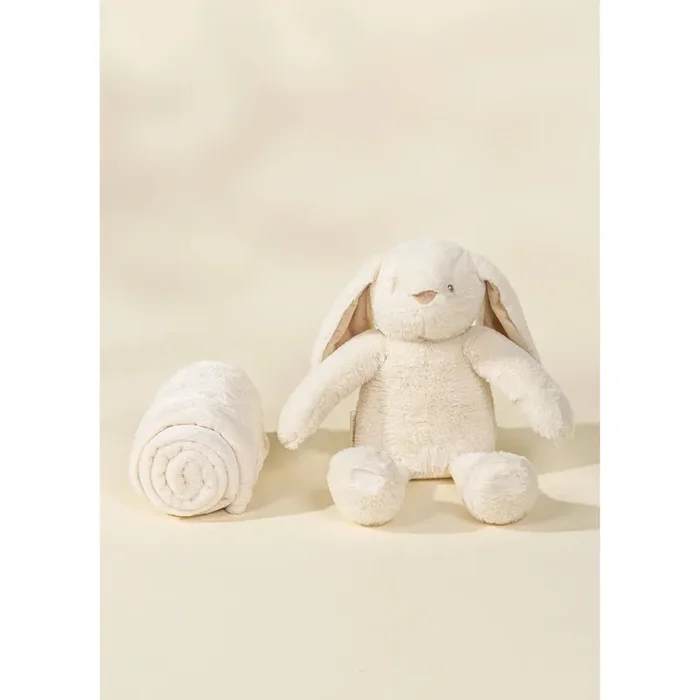 Rabbit Plush Toy Snuggling Blanket