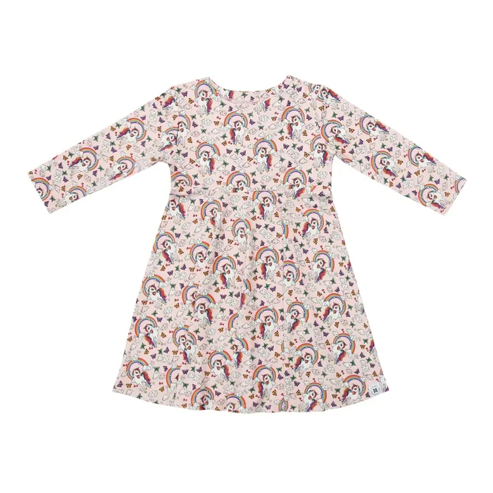 Rainbow Bright Swirly Girl Dress