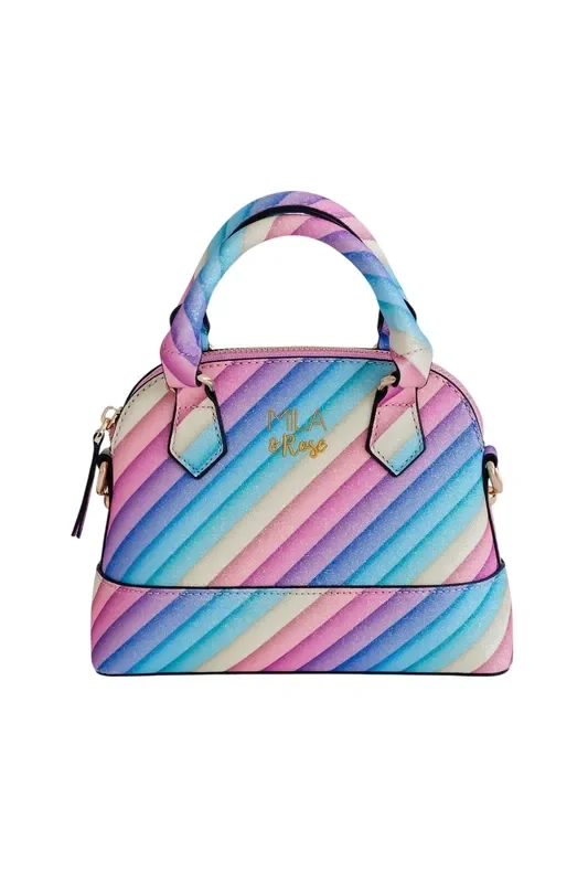 Rainbow Glitter Girl’s Crossbody Purse