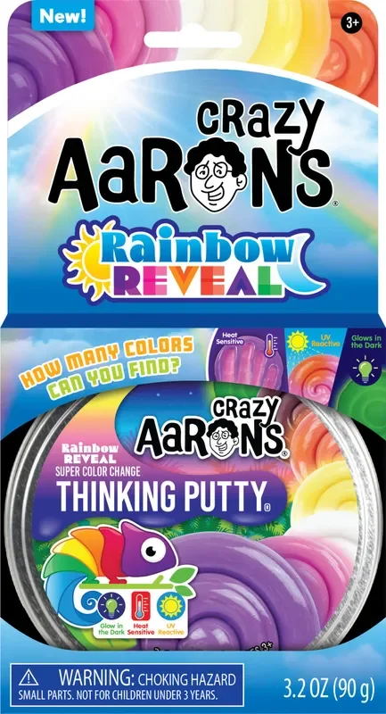 Rainbow Reveal – Full Size 4 ” Thinking Putty Tin