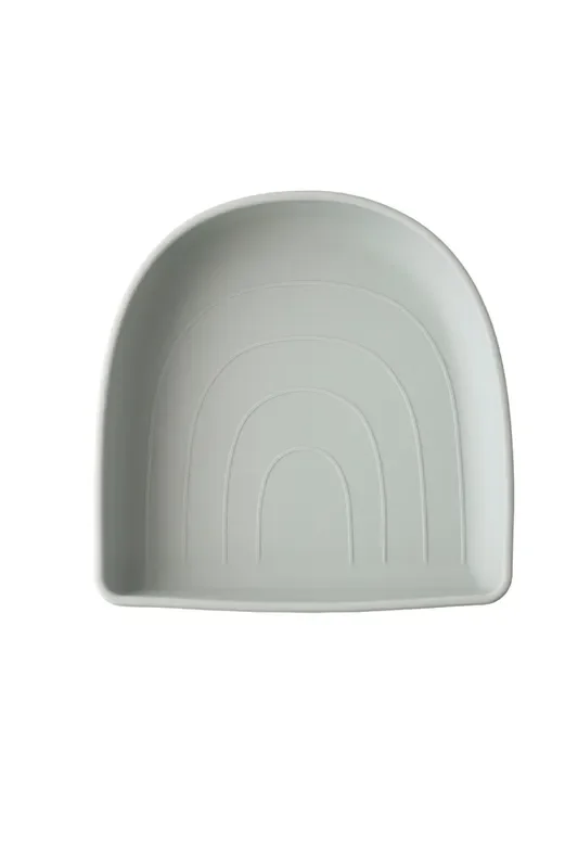 Rainbow Silicone Suction Plate – Soft Sage