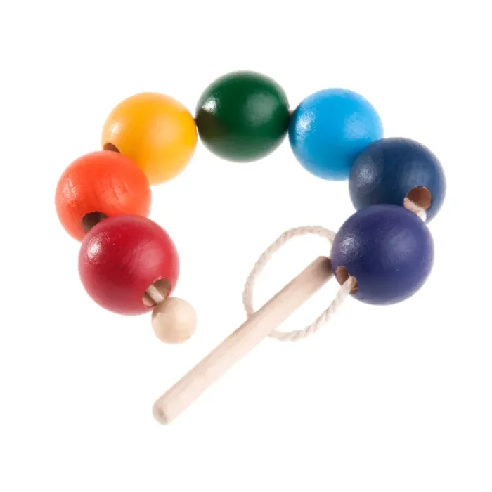 Rainbow Wooden Beads Lacing Toy