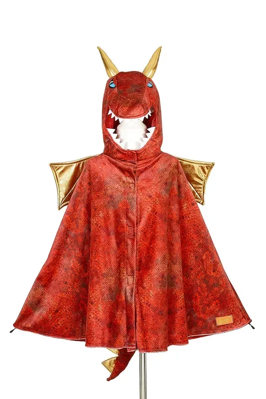 Red Dragon Costume Cape For Kids – Carnival & Festive Use – Sz 4–7 Yrs