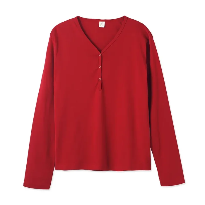 Red Women’s Cotton Pajama Top