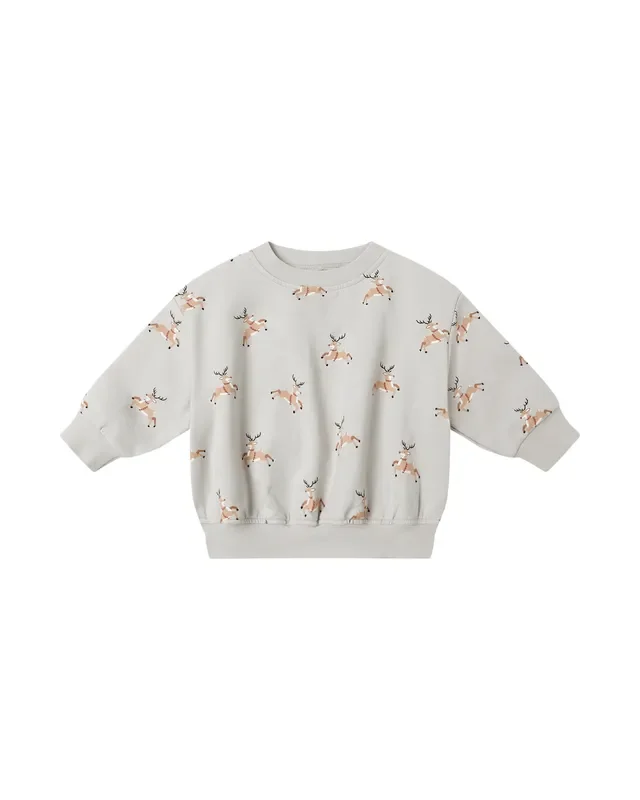Relaxed Fleece Sweatshirt Reindeer