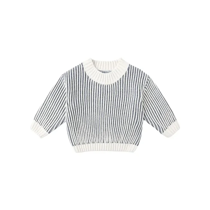 Relaxed Knit Sweater – Ocean