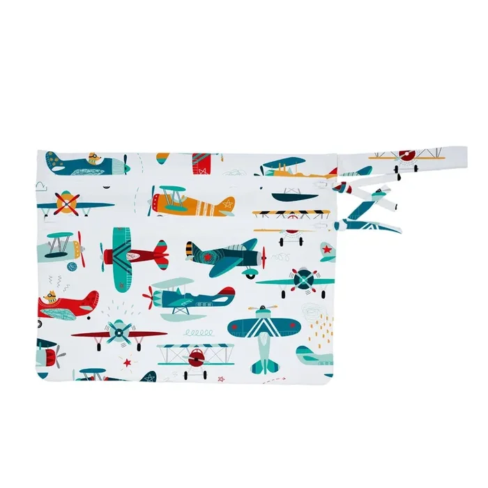 Retro Airplanes – Waterproof Wet Bag (for Mealtime, On-the-go, And More!)