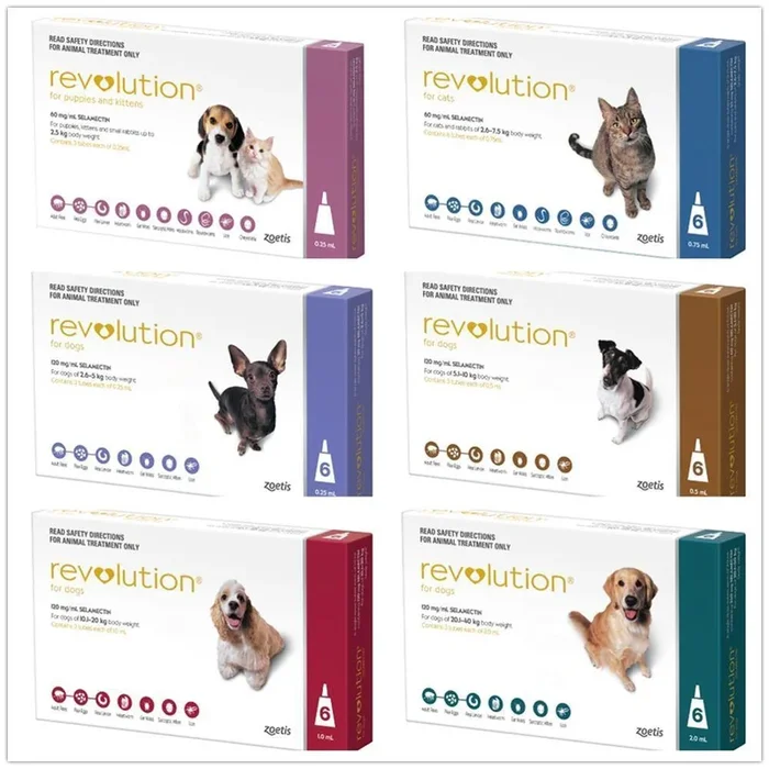 Revolution – Vet-Grade Protection (selamectin)-treatment of fleas, tick, ear mites and heartworms For dogs & cats