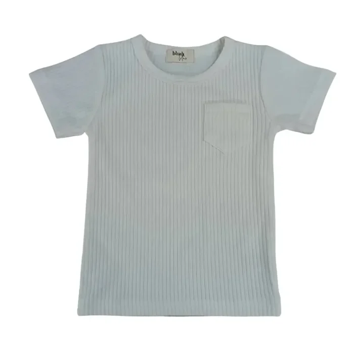 Ribbed Pocket Tee – Dove