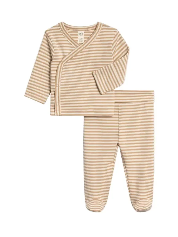 Riley Kimono Top + Pant Set – Clay Stripe