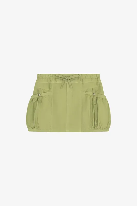 Rima Cotton Utility Skirt Matcha Tea