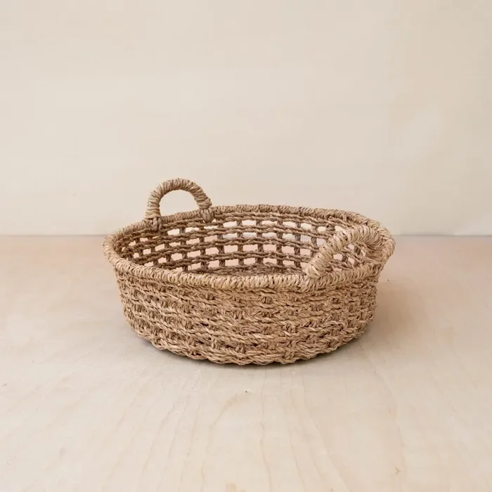 Round Open Weave Basket – Wicker Basket | Likhâ