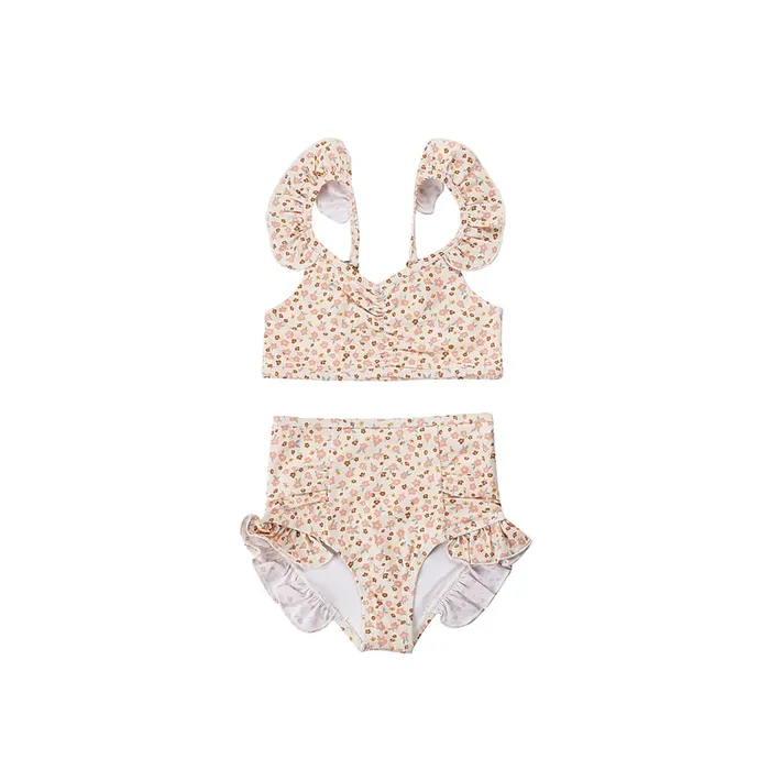 Ruffle 2 Piece Bikini | Upf + Recycled – Sunset Meadow