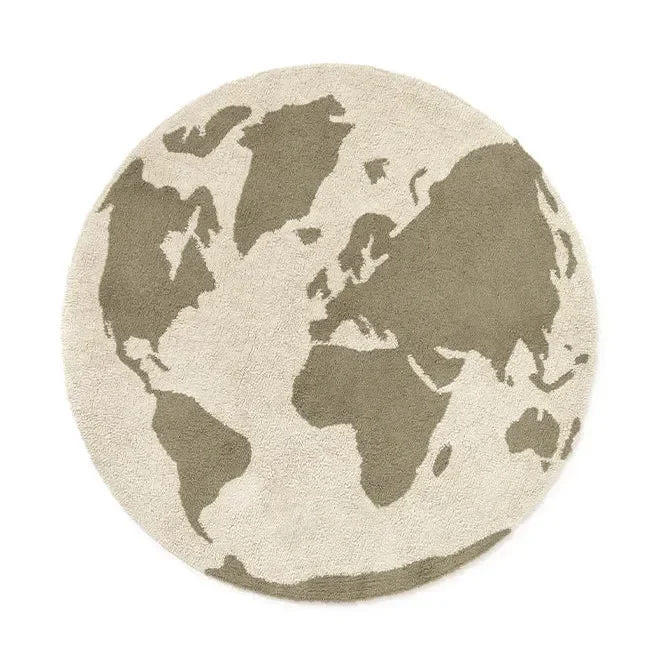 RugCycled Washable Rug – World Map