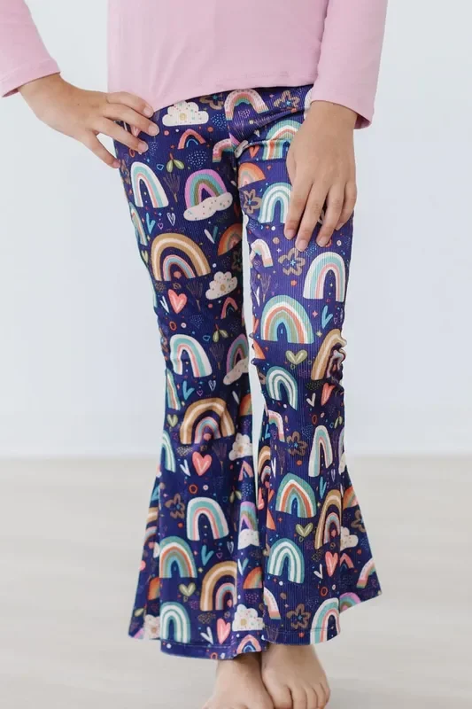 SALE Midnight Rainbow Ribbed Velvet Bells