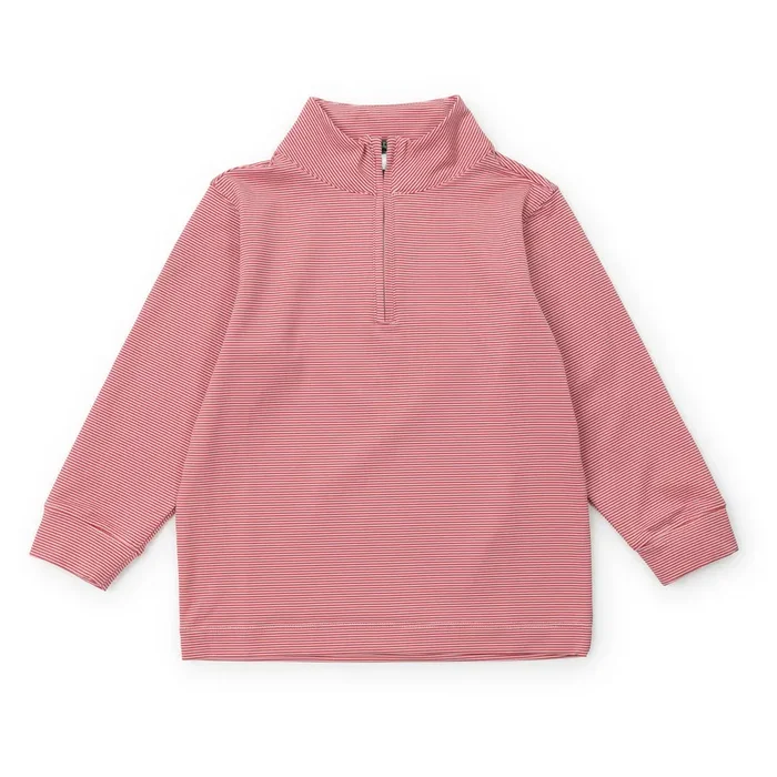 Sam Quarter Zip Pullover By Lh Sport – Red Stripes