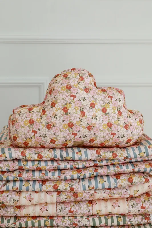 Satin Cotton “spring Garden ” Cloud Pillow
