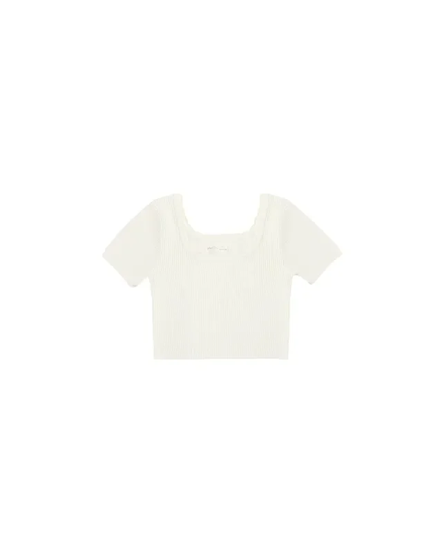 Scallop Tee Natural