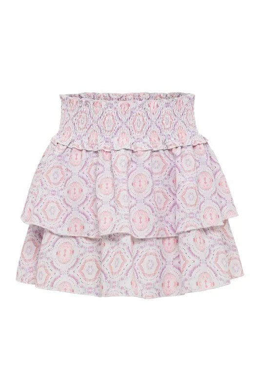 Scottie Skirt – Purple/Coral Ikat