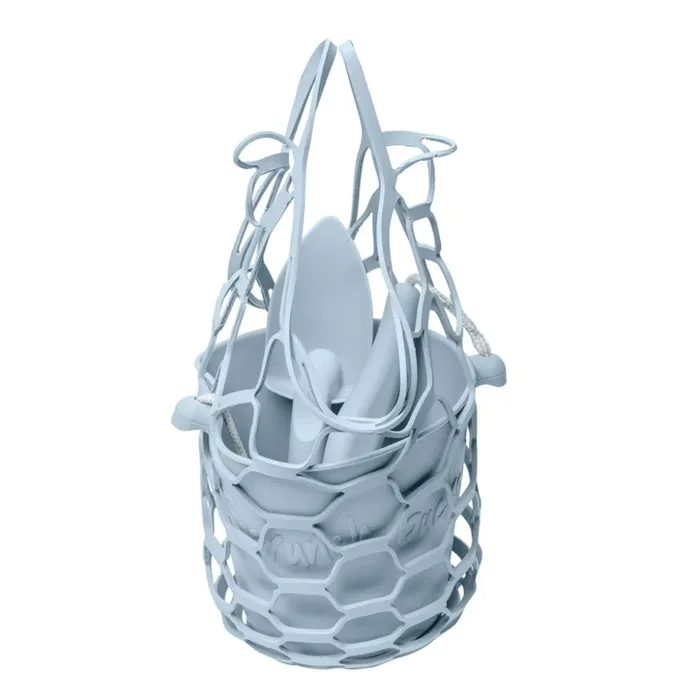 Scrunch – Beach Set – Bucket, Spade, Beach Bucket Bag Combo DUCK EGG BLUE
