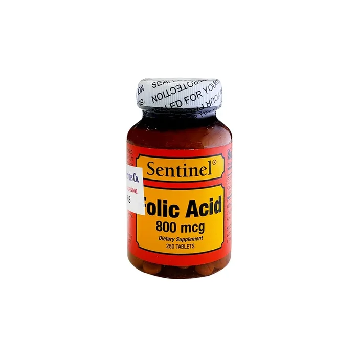 Sentinel Folic Acid 800Mcg Tablets 250 Pieces
