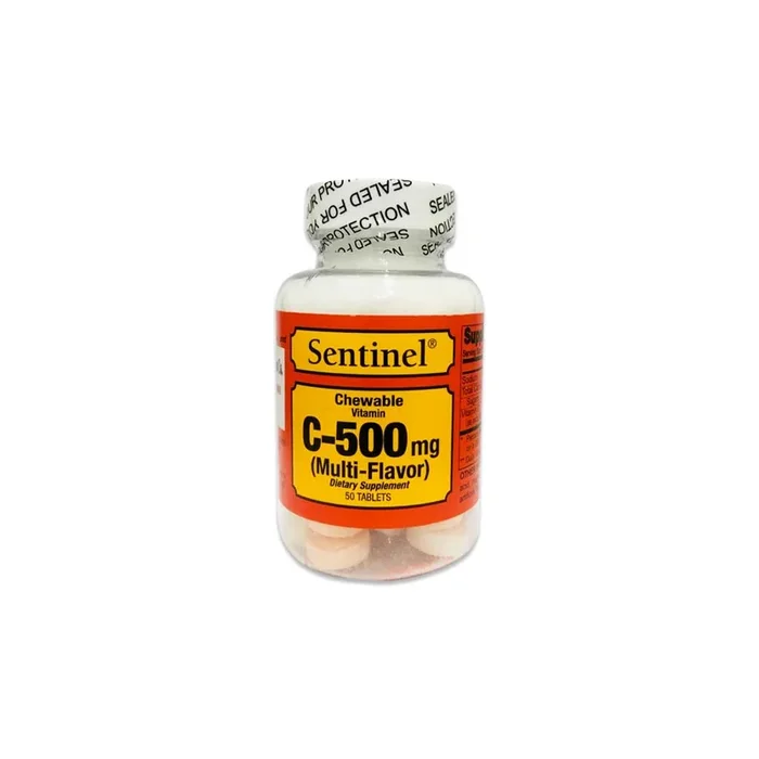 Sentinel Vitamin C 500 (Multi-Flavor) Chewable Tablets 50Pieces