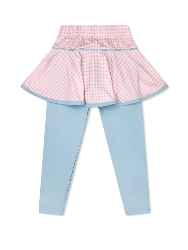 Set Athletics Mallory Legging-Cotton Candy Pink & Blue Check