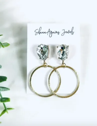 ShannAgains Diamond & Hoops Post Earrings