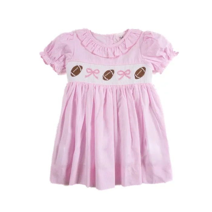 Shop Teeta Football Pink Gingham Katie dress