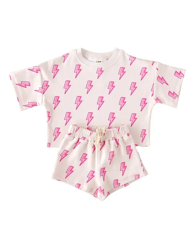 Shorts Set | Pink Bolts
