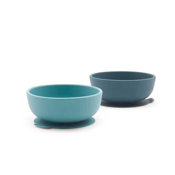 Silicone Suction Baby Bowl Set – Blue Abyss / Lagoon
