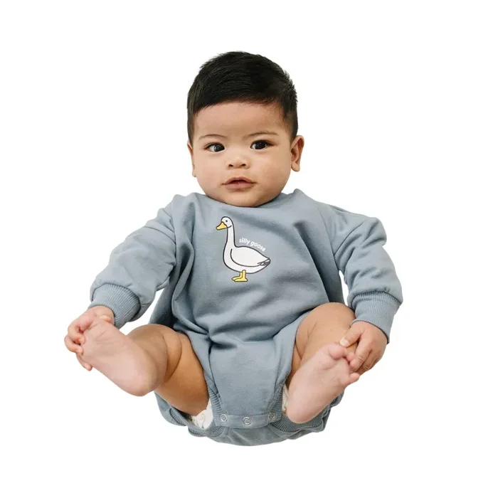 Silly Goose Sweatshirt Romper – More Colors