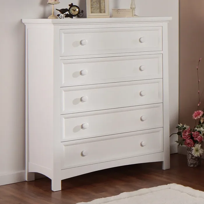 Silva Serena 5 Drawer Chest in White