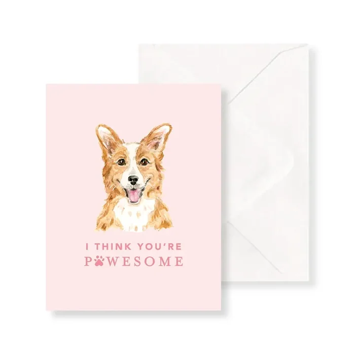Simply Jessica Marie I Think You’re Pawesome Watercolor Greeting Card