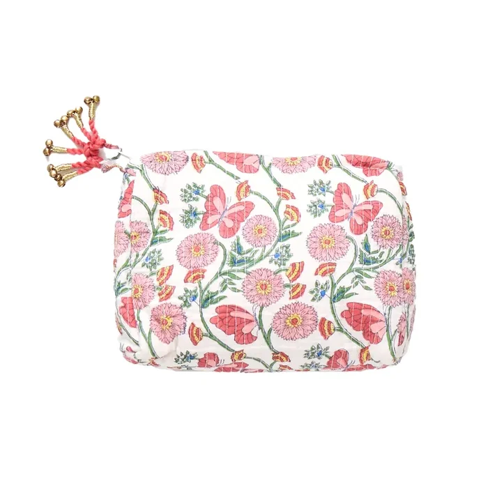Small Quilted Pouch | Butterfly Vines