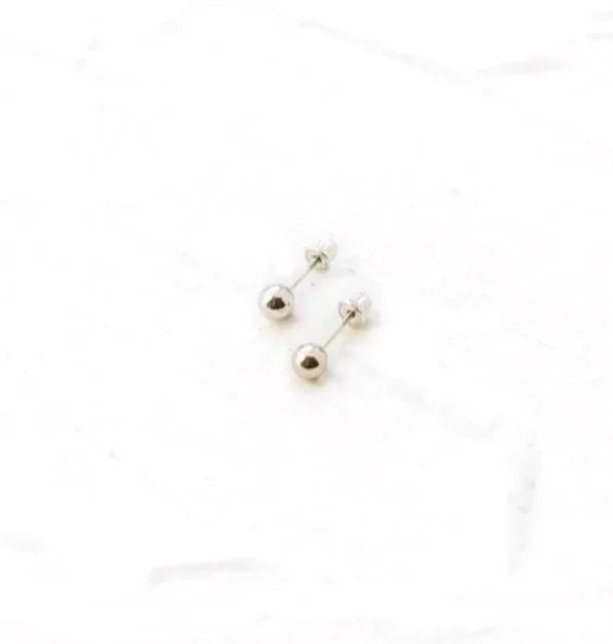Small White Gold Studs