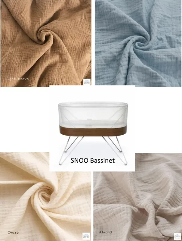 Snoo Bassinet Cradle Custom Made Fitted Sheet – Organic Cotton Gauze