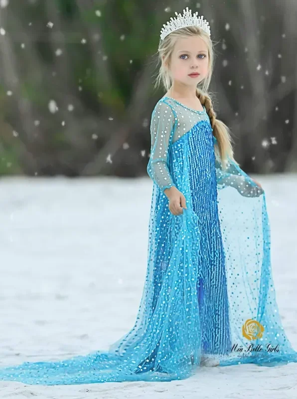 Snow Queen Dazzle Costume Gown with Train