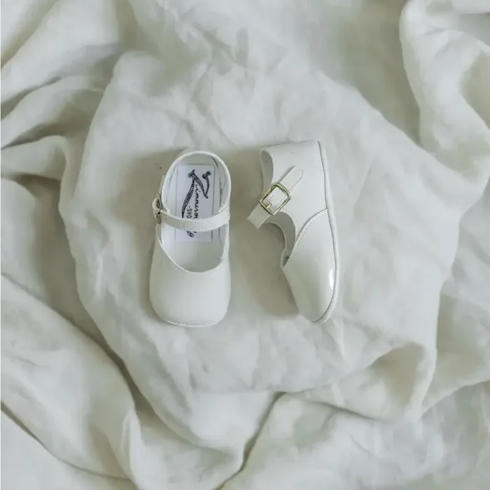 Soft Soled Mary Jane – Ivory Patent