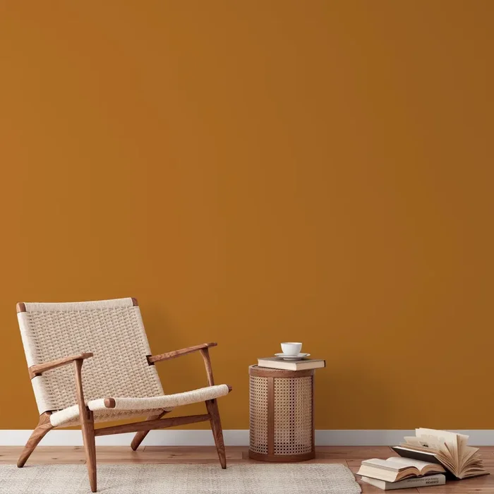Solid Color Wallpaper In A Minimalist Style In Brownish Orange – D416